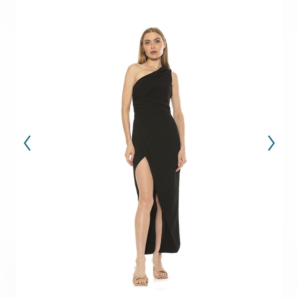 Black One Shoulder Wedding Guest Dress